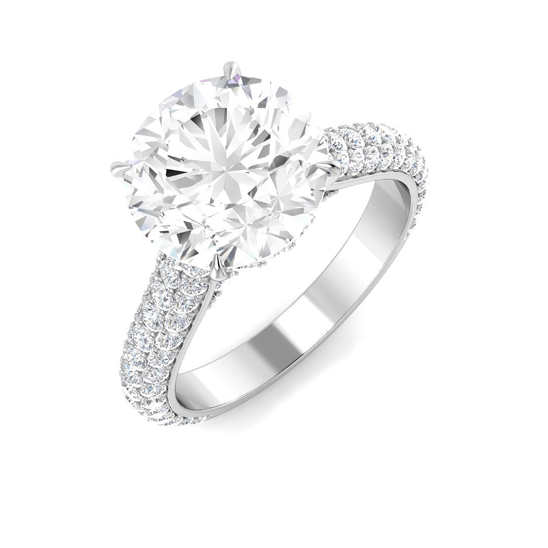 9ct White Gold 4.19ct E VS1 Laboratory Grown CVD Ring