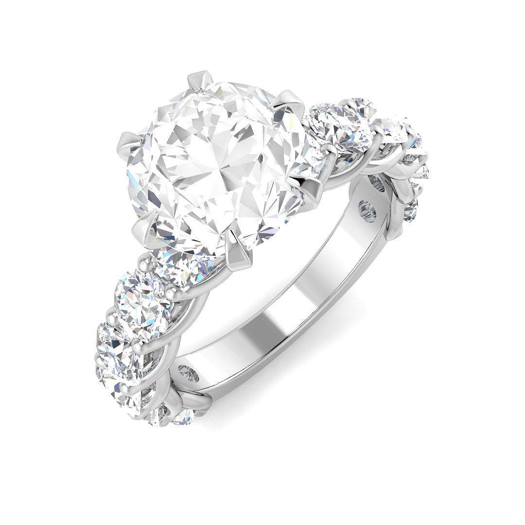 9ct White Gold 5.66ct E VS1 Laboratory Grown CVD Ring