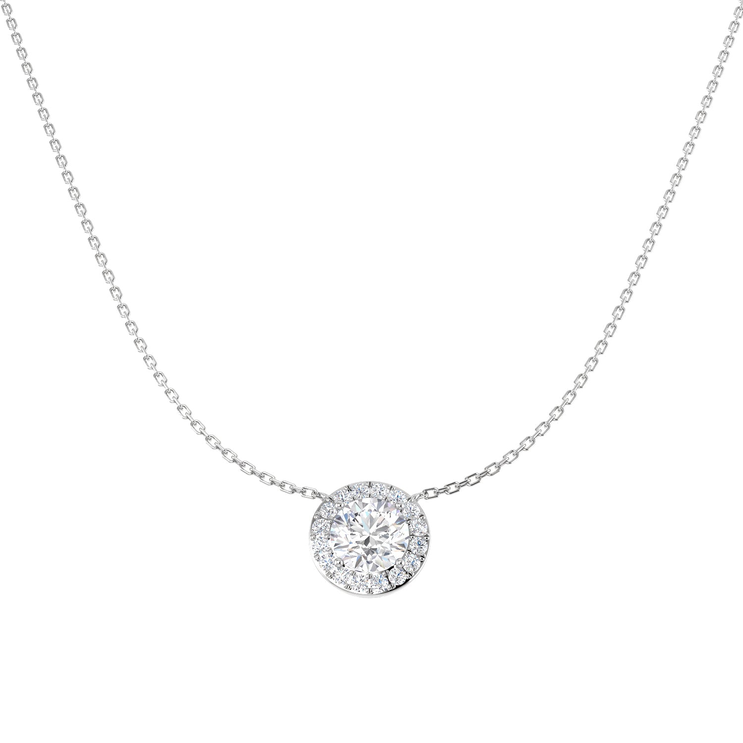 9ct White Gold 1.81ct D VS2 Laboratory Grown CVD Necklace