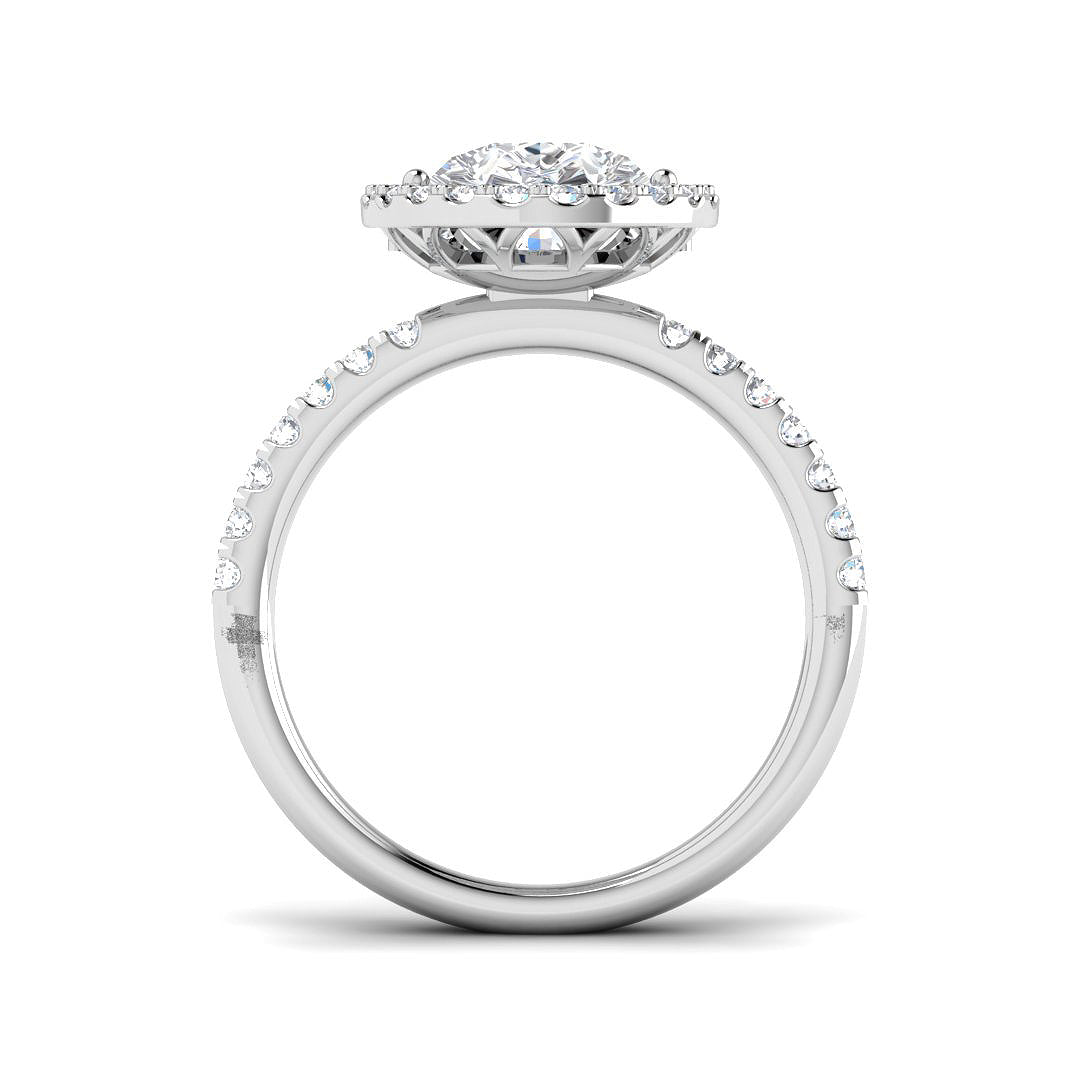 Platinum 3.52ct E VS2 Laboratory Grown CVD Ring