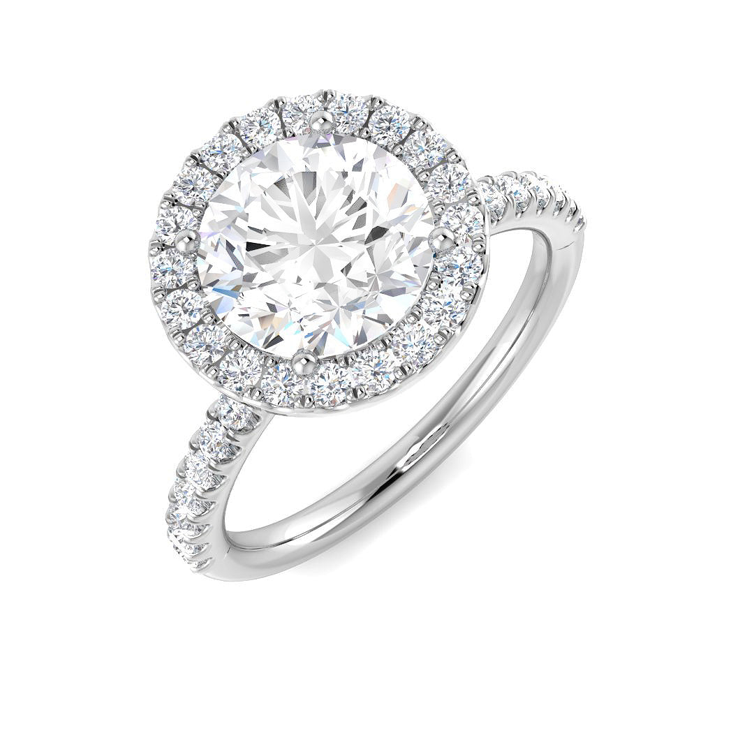 Platinum 2.46ct E VS2 Laboratory Grown CVD Ring