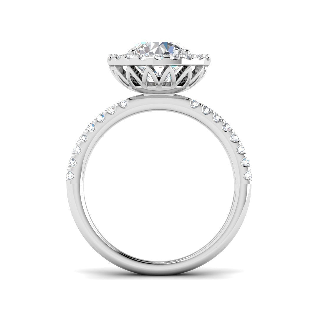 Platinum 2.46ct E VS2 Laboratory Grown CVD Ring