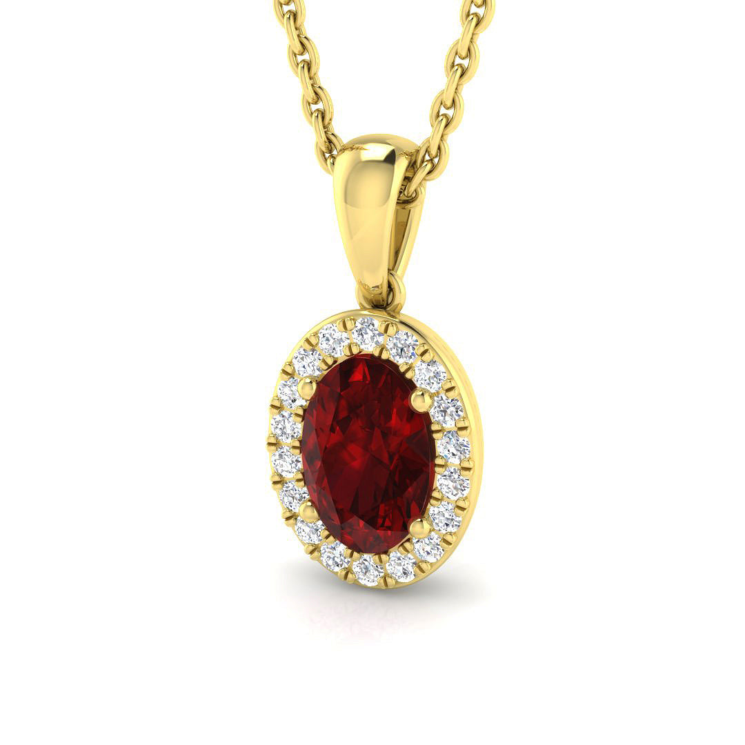 9ct Yellow Gold 0.59ct Ruby Pendant