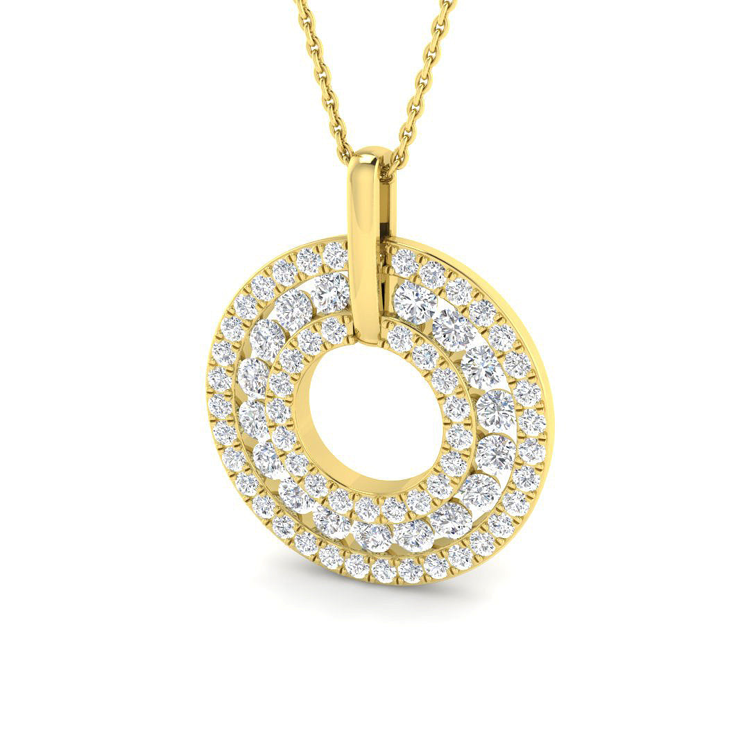 9ct Yellow Gold 1.82ct G SI2 Diamond Pendant
