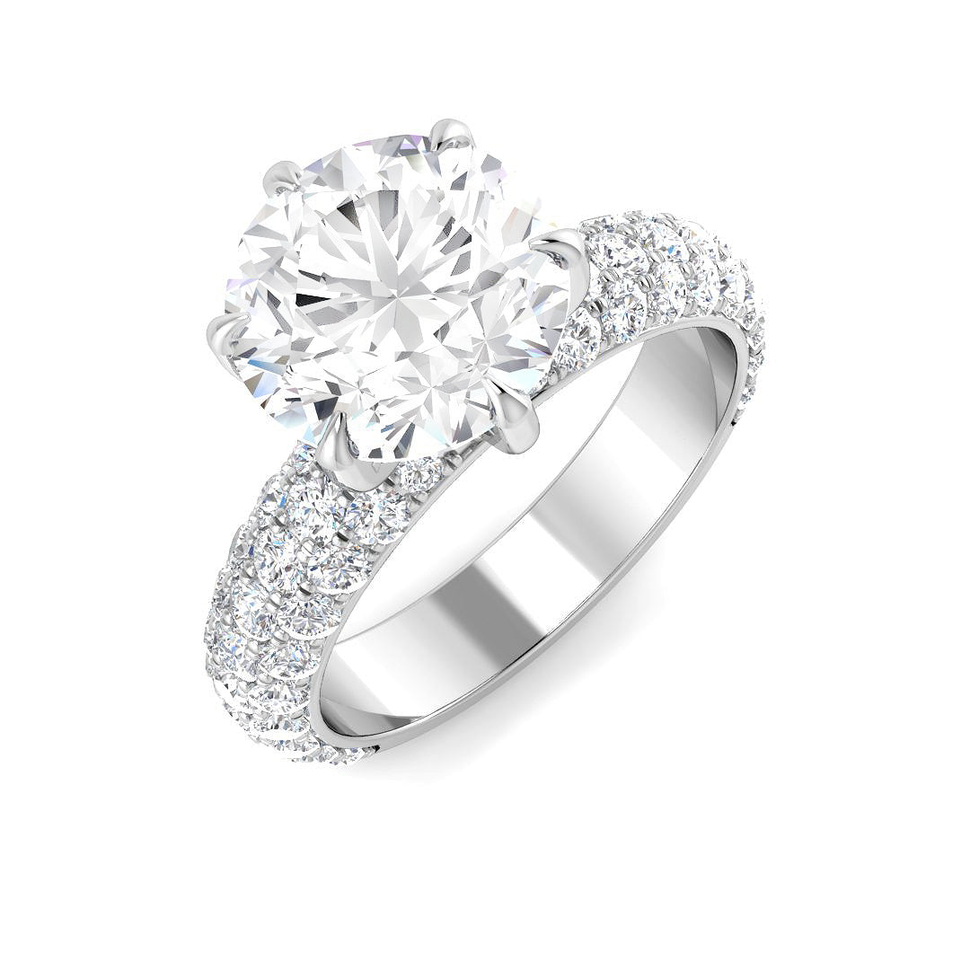 9ct White Gold 4.34ct E VS1 Laboratory Grown CVD Ring