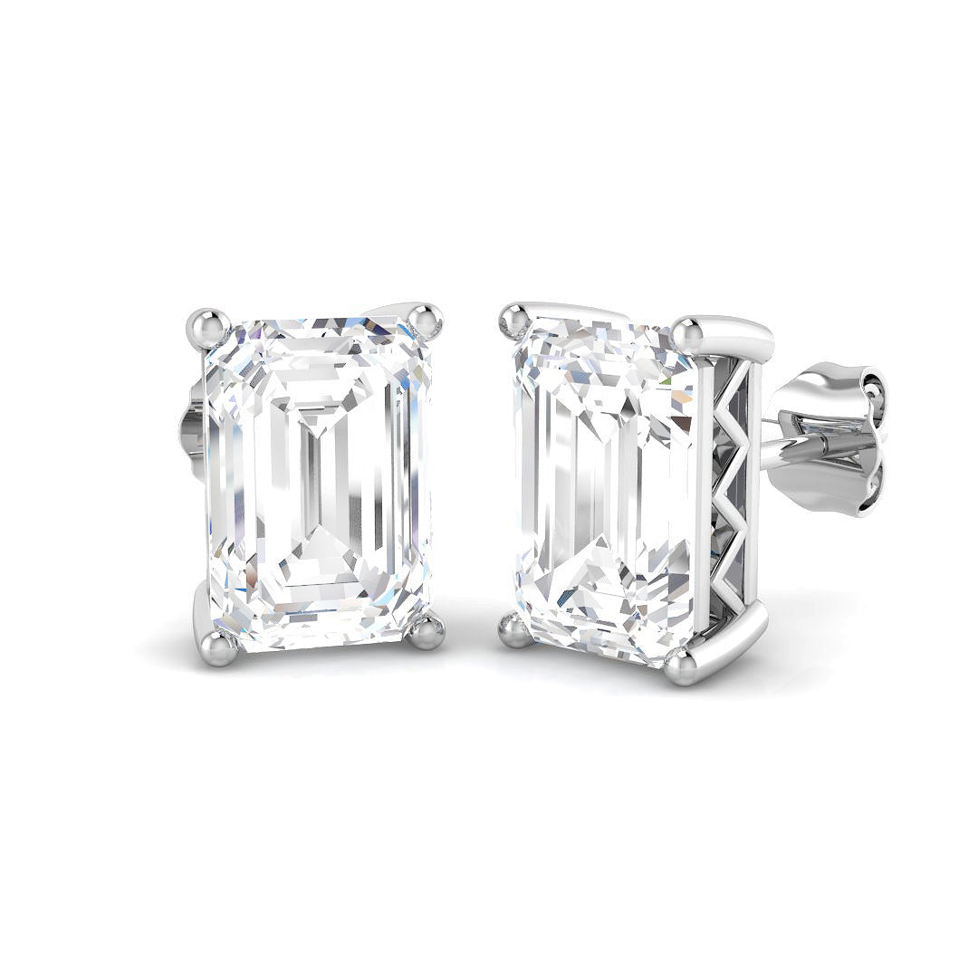 9ct White Gold 5.03ct E VS2 Laboratory Grown CVD Earrings