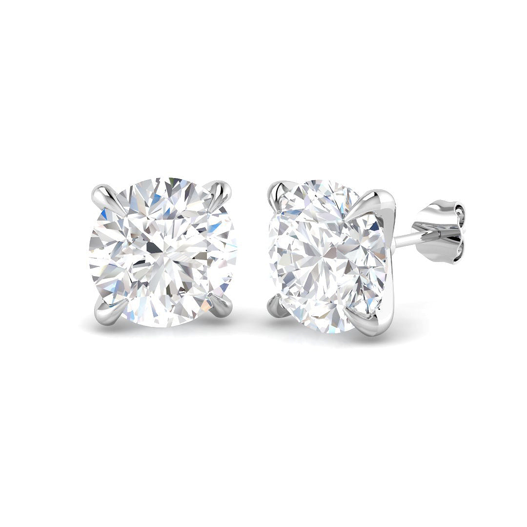9ct White Gold 10.03ct E VS1 Laboratory Grown CVD Earrings