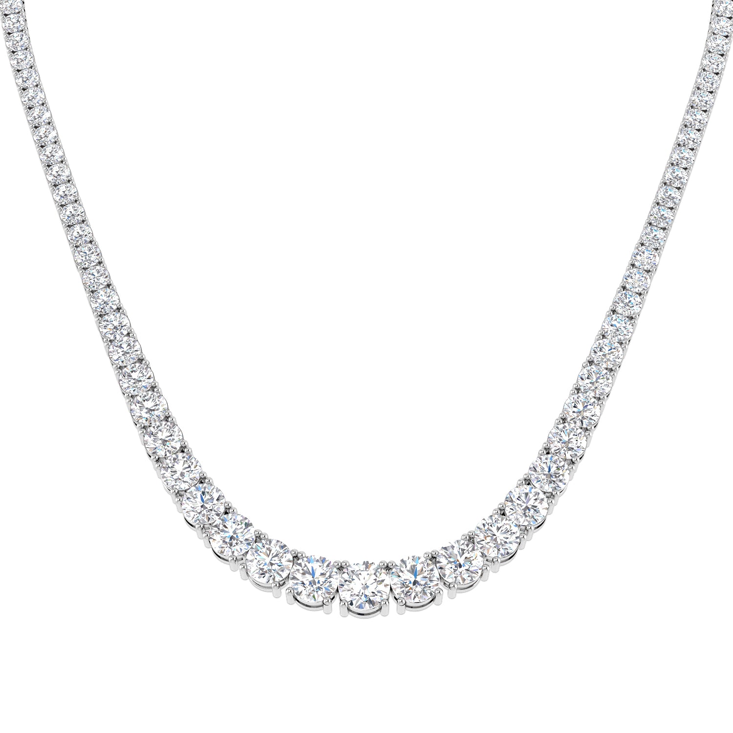 9ct White Gold 34.69ct Laboratory Grown CVD Necklace