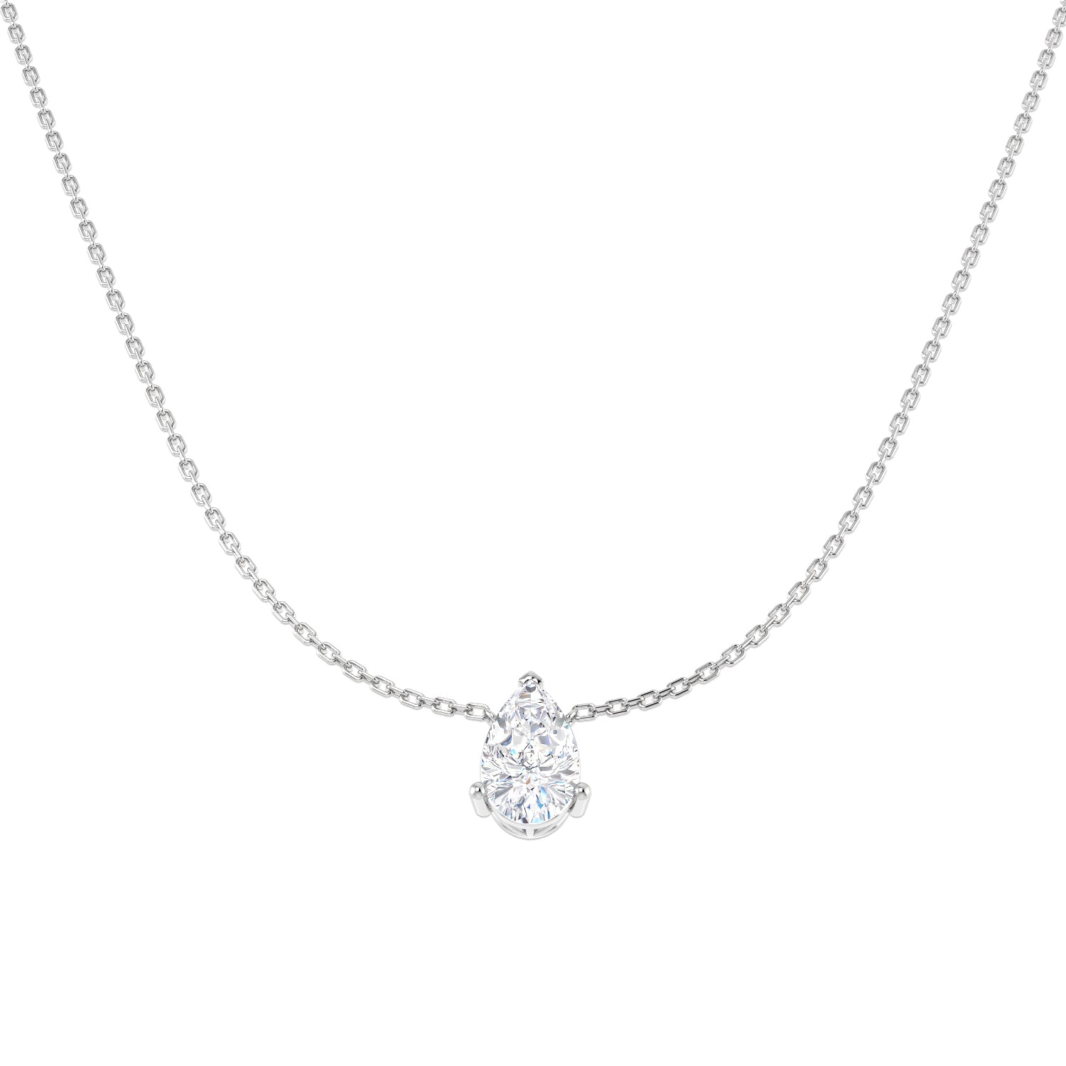 9ct White Gold 1.51ct E VS2 Laboratory Grown CVD Necklace