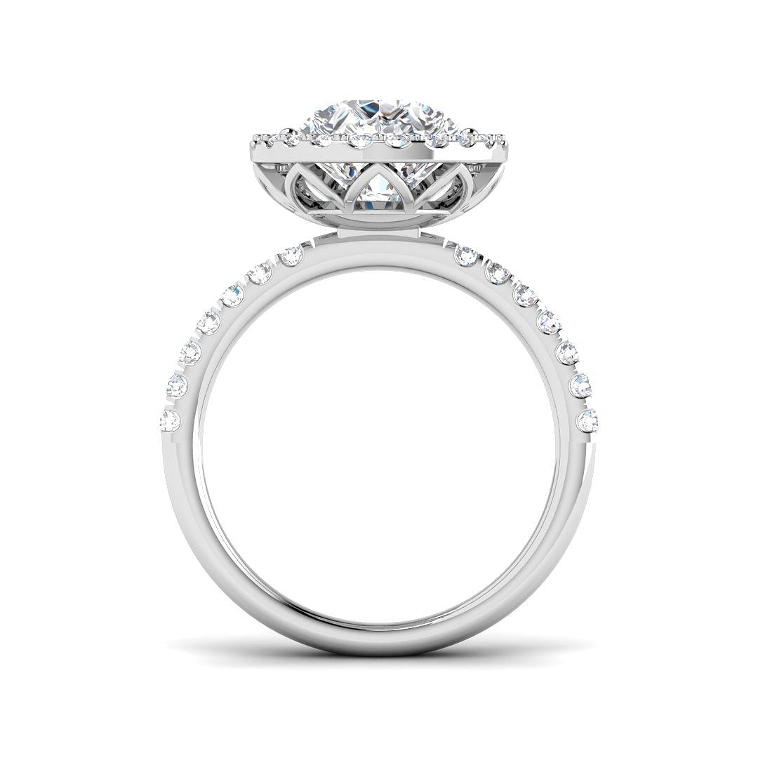 Platinum 4.60ct E VS2 Laboratory Grown CVD Ring