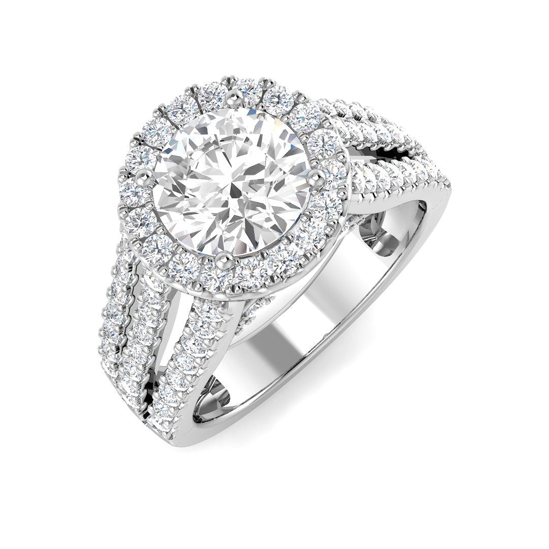 Platinum 2.56ct E VS2 Laboratory Grown CVD Ring