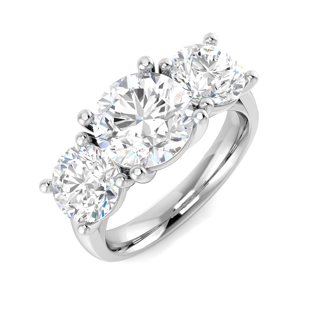 9ct White Gold 3.93ct E VS1 Laboratory Grown CVD Ring