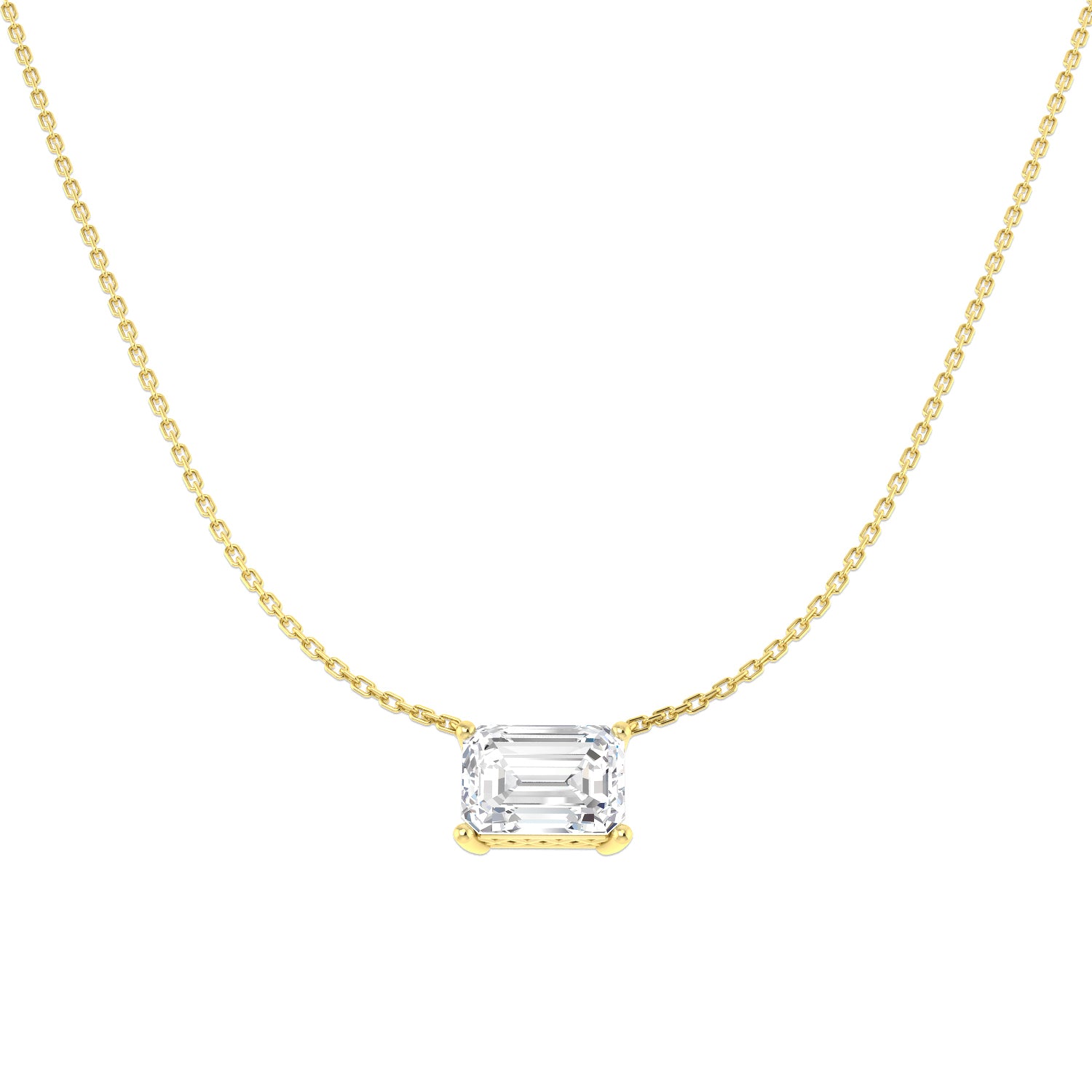 9ct Yellow Gold 4.01ct E VS1 Laboratory Grown CVD Necklace