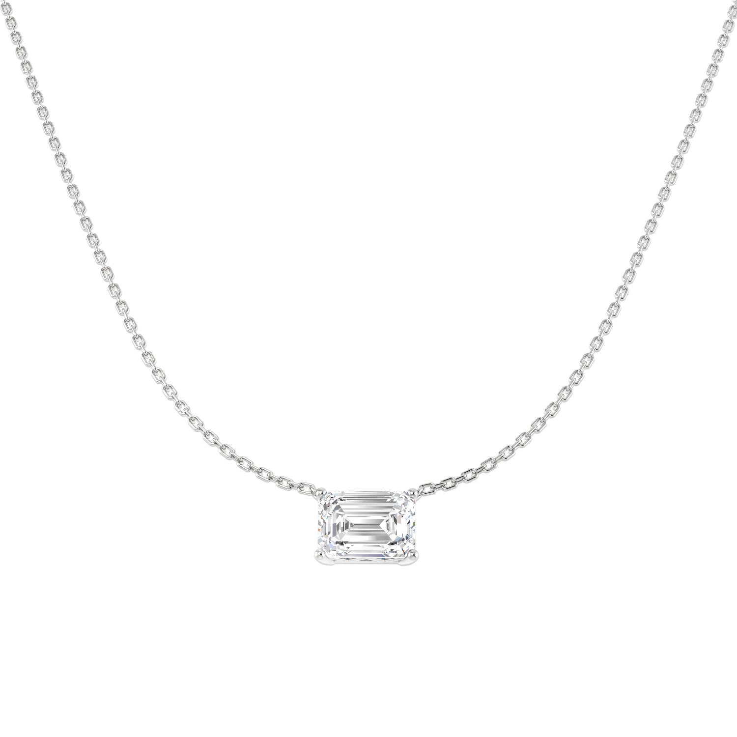 9ct White Gold 2.58ct D VS2 Laboratory Grown CVD Necklace