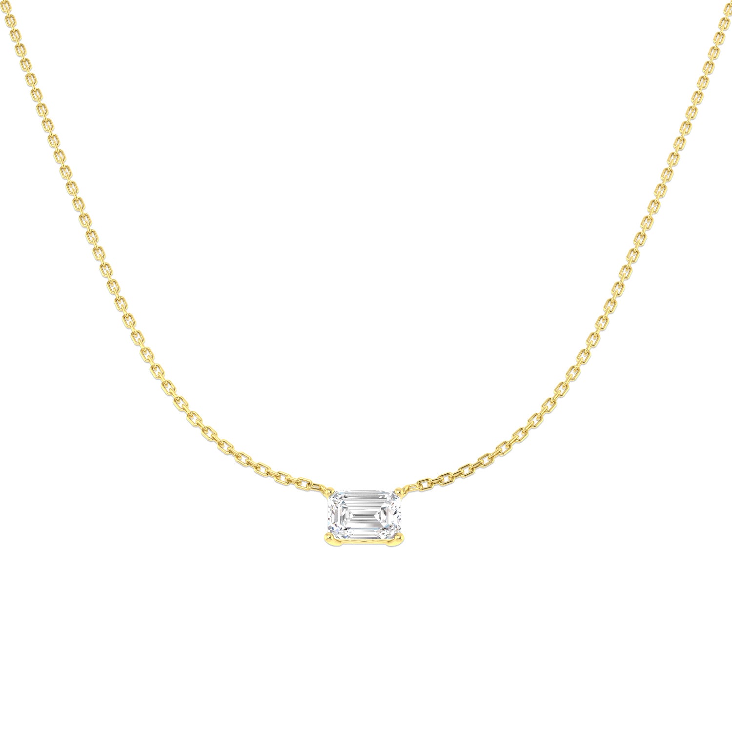9ct Yellow Gold 1.04ct D VS2 Laboratory Grown CVD Necklace