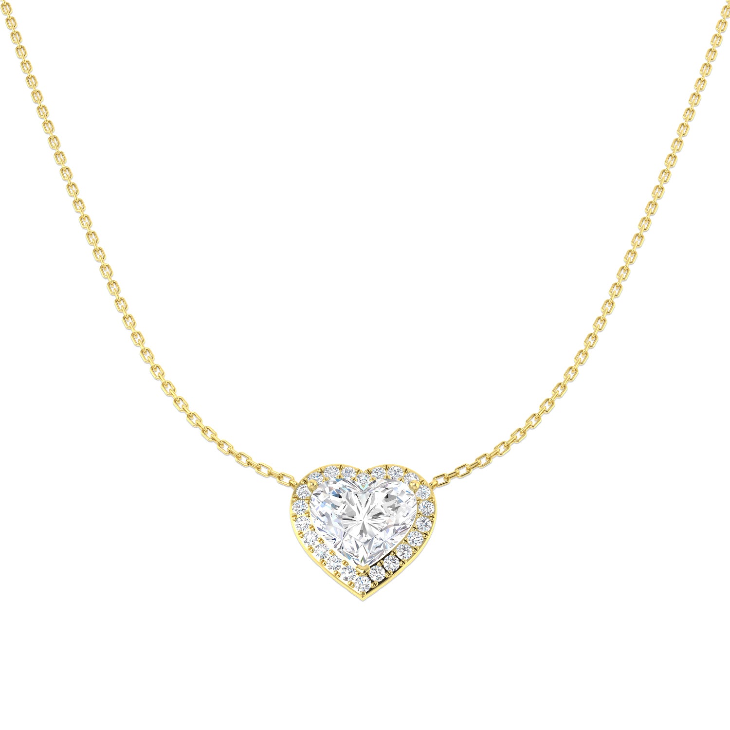9ct Yellow Gold 2.78ct E VS2 Laboratory Grown CVD Necklace