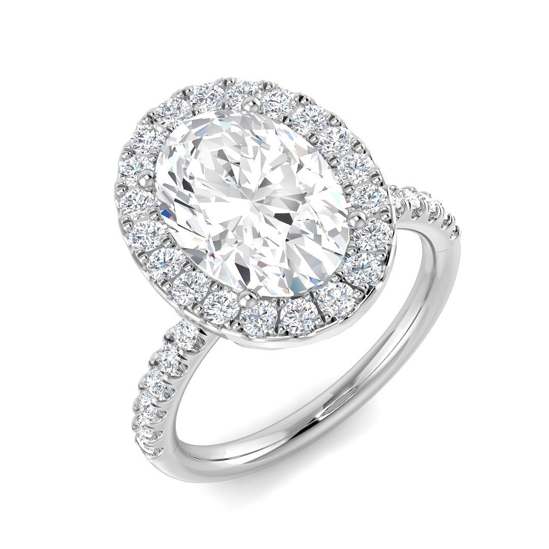 Platinum 3.58ct E VS2 Laboratory Grown CVD Ring