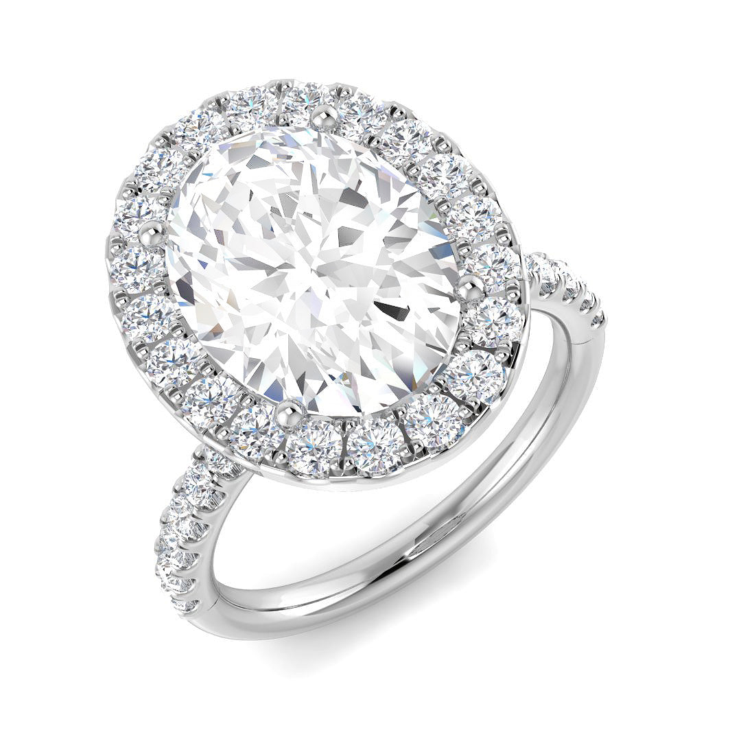 Platinum 4.76ct D VS2 Laboratory Grown CVD Ring