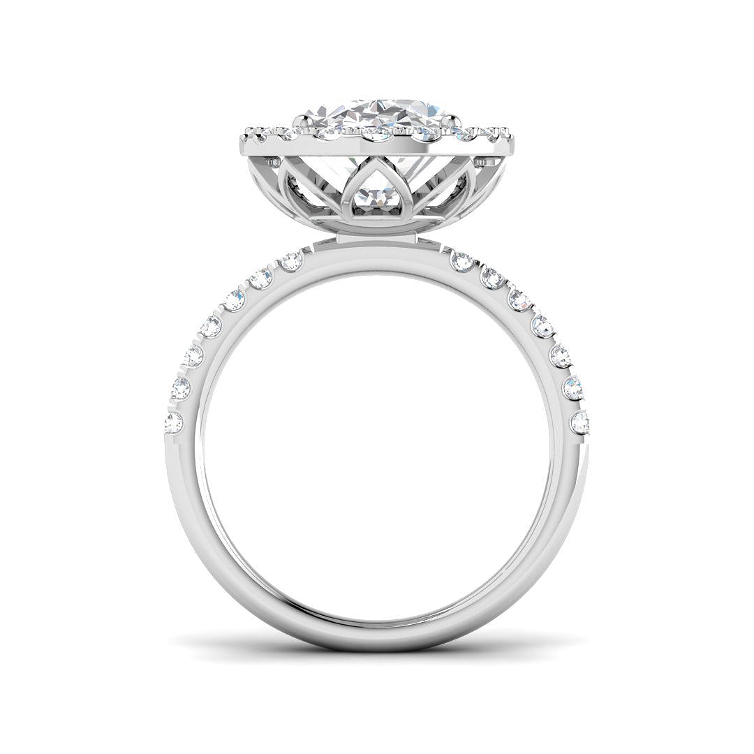 Platinum 4.76ct D VS2 Laboratory Grown CVD Ring