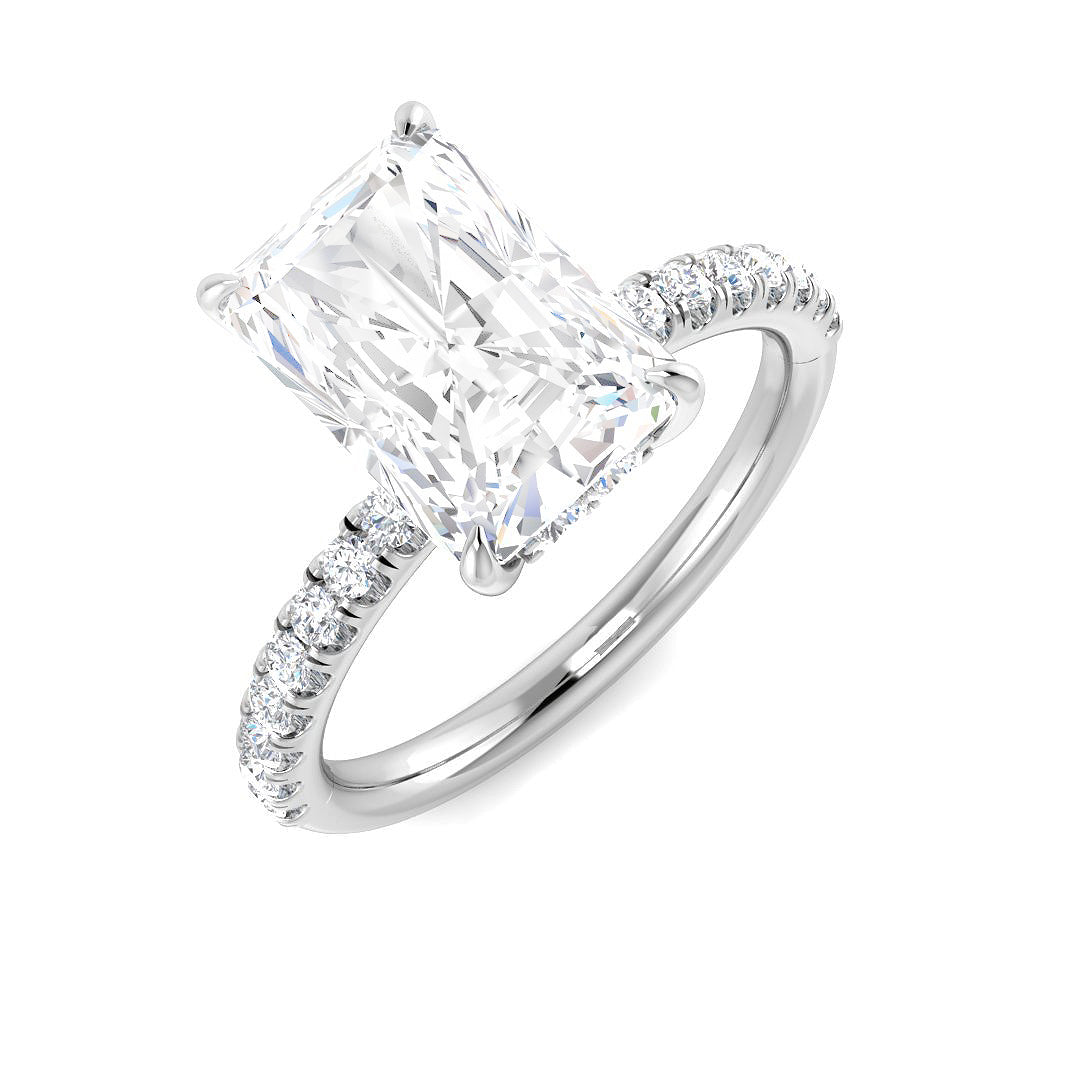 Platinum 3.40ct E VS2 Laboratory Grown CVD Ring