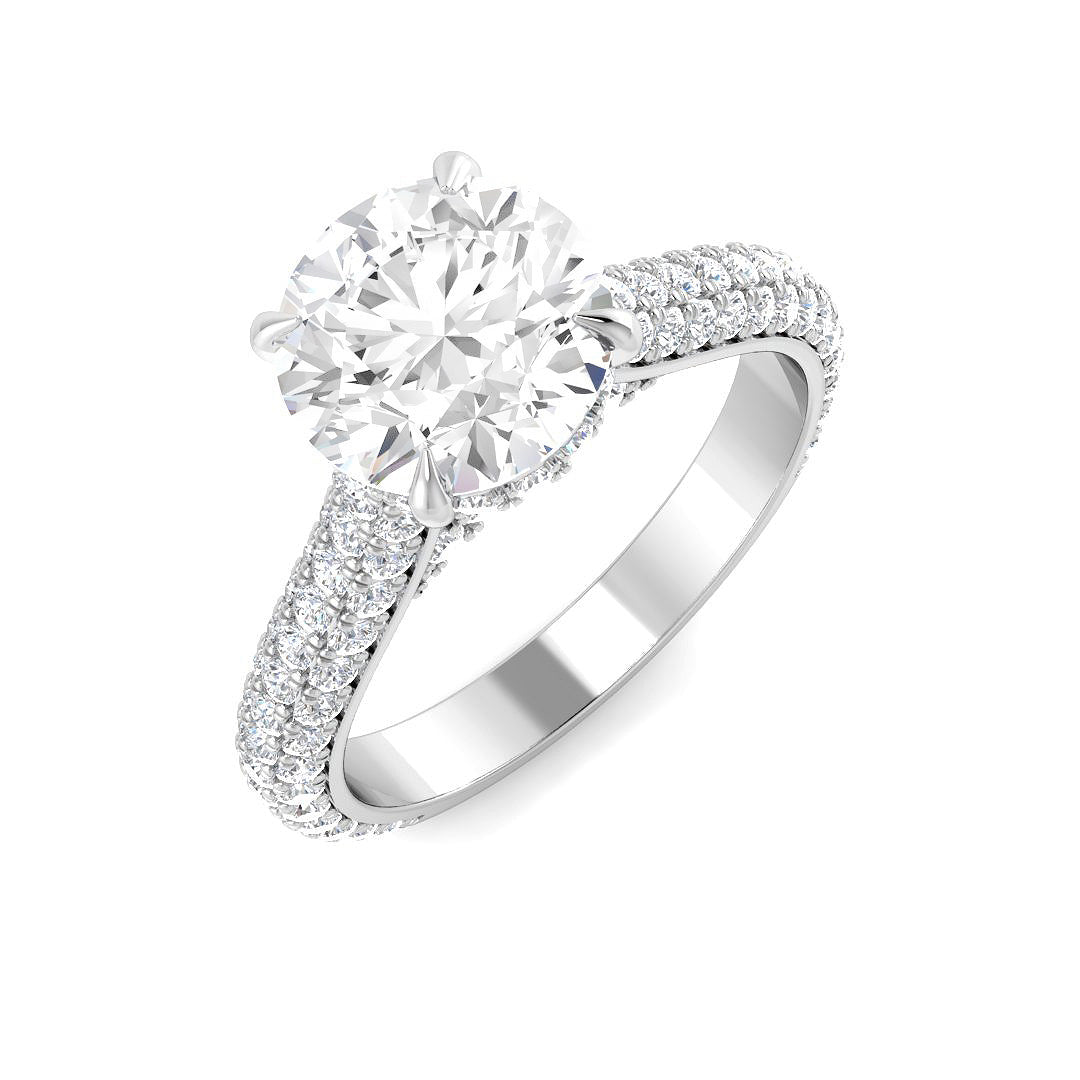 9ct White Gold 3.23ct E VS1 Laboratory Grown CVD Ring