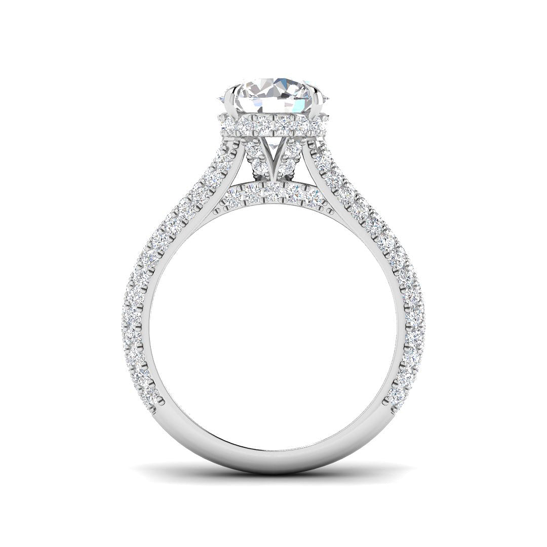 9ct White Gold 3.24ct E VS1 Laboratory Grown CVD Ring