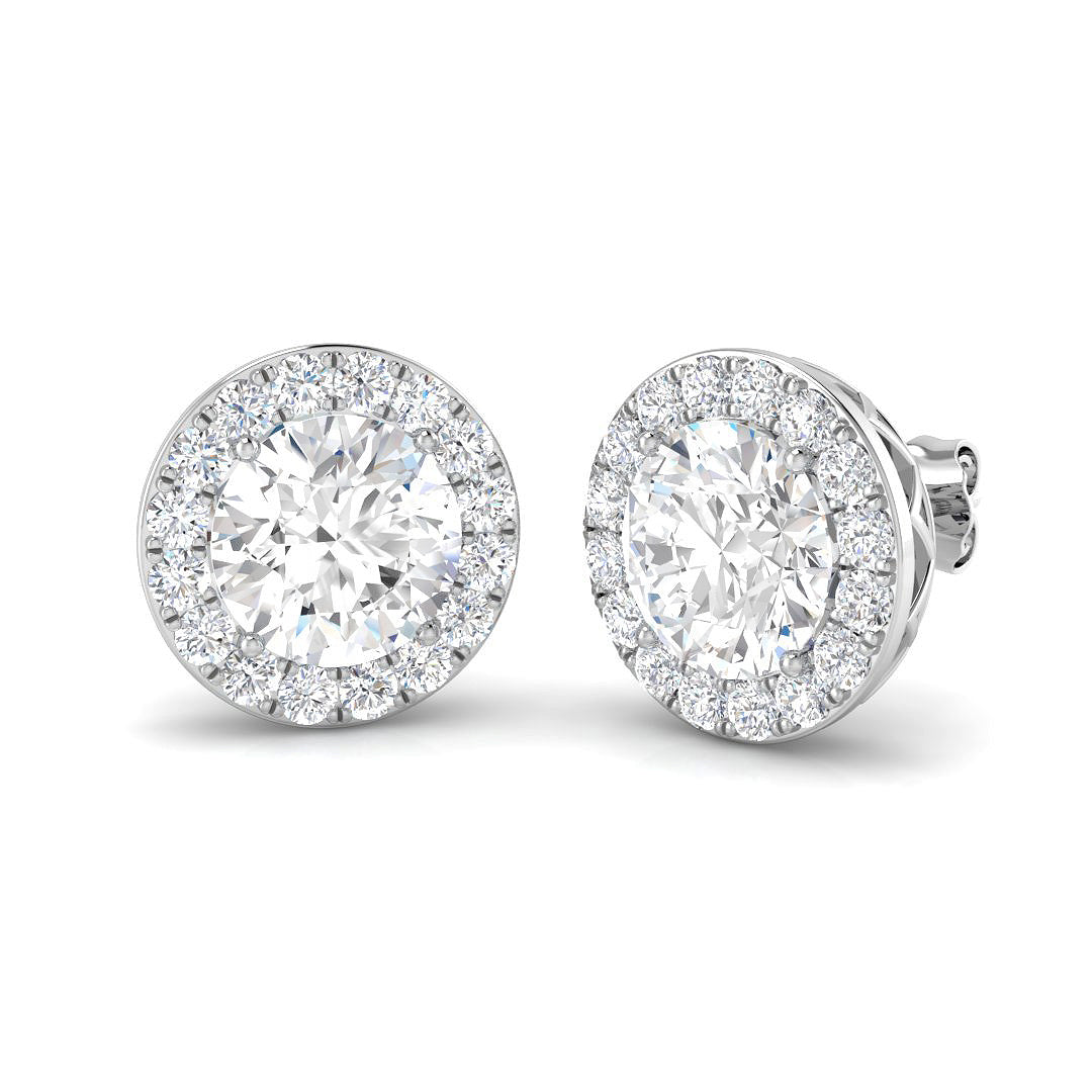 9ct White Gold 5.97ct E VS2 Laboratory Grown CVD Earrings
