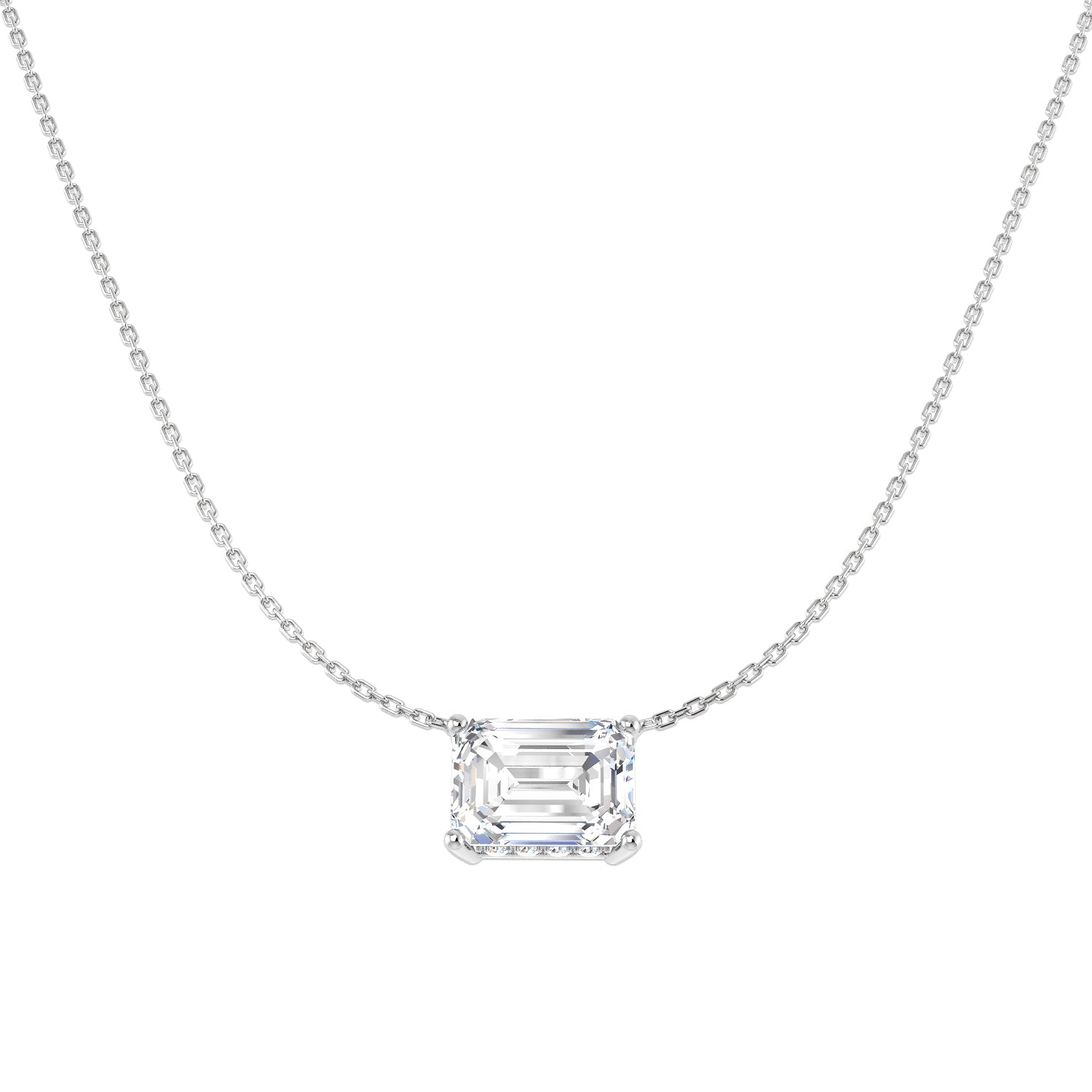 9ct White Gold 5.32ct E VS1 Laboratory Grown CVD Necklace