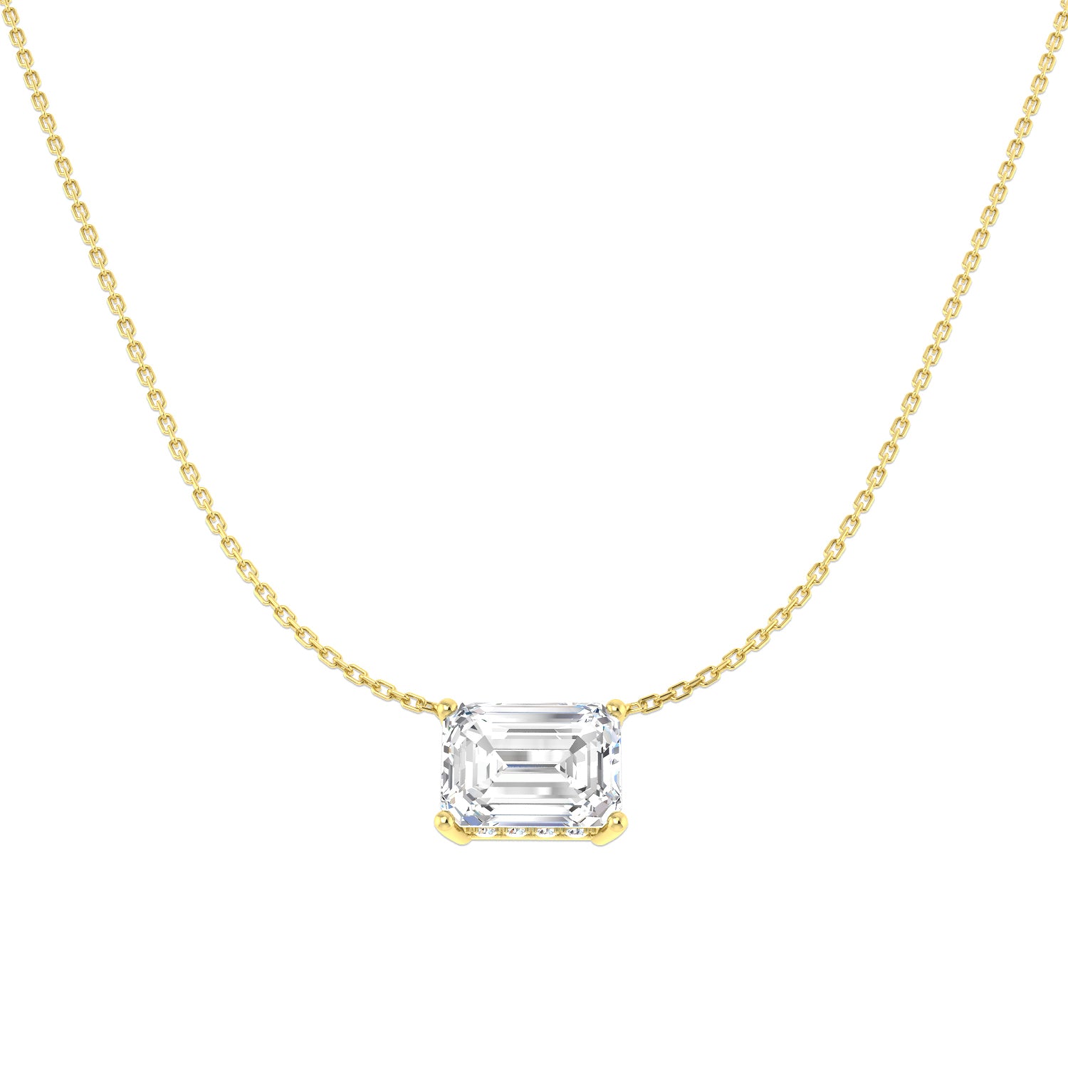 9ct Yellow Gold 5.33ct E VS1 Laboratory Grown CVD Necklace