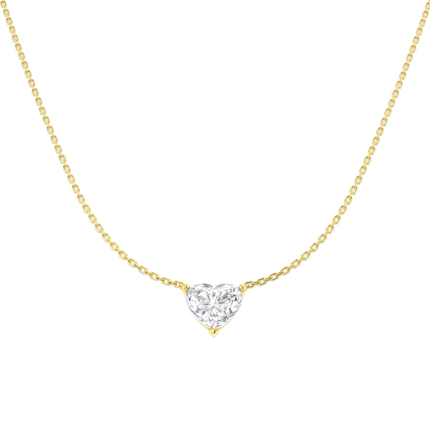 9ct Yellow Gold 2.52ct D VS1 Laboratory Grown CVD Necklace