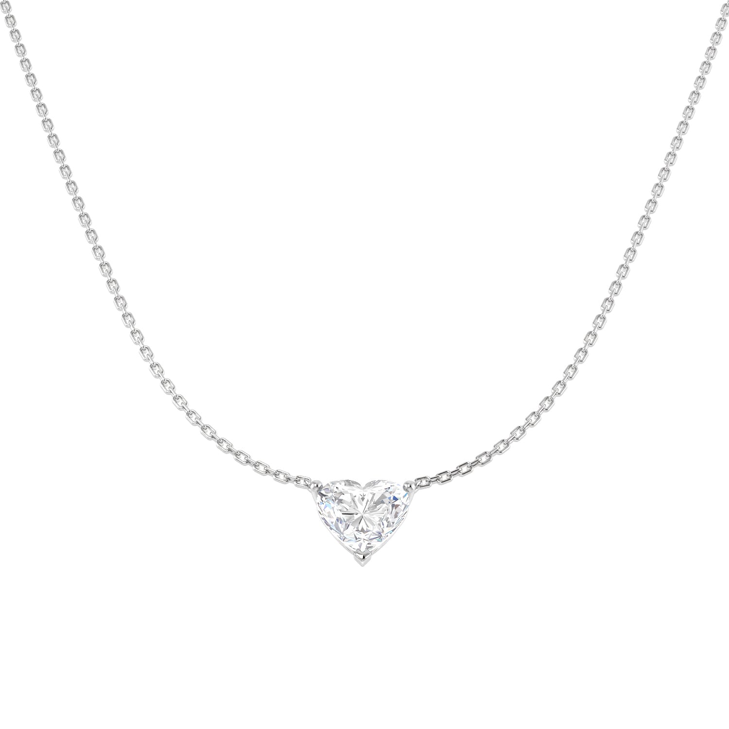 9ct White Gold 2.03ct E VS2 Laboratory Grown CVD Necklace
