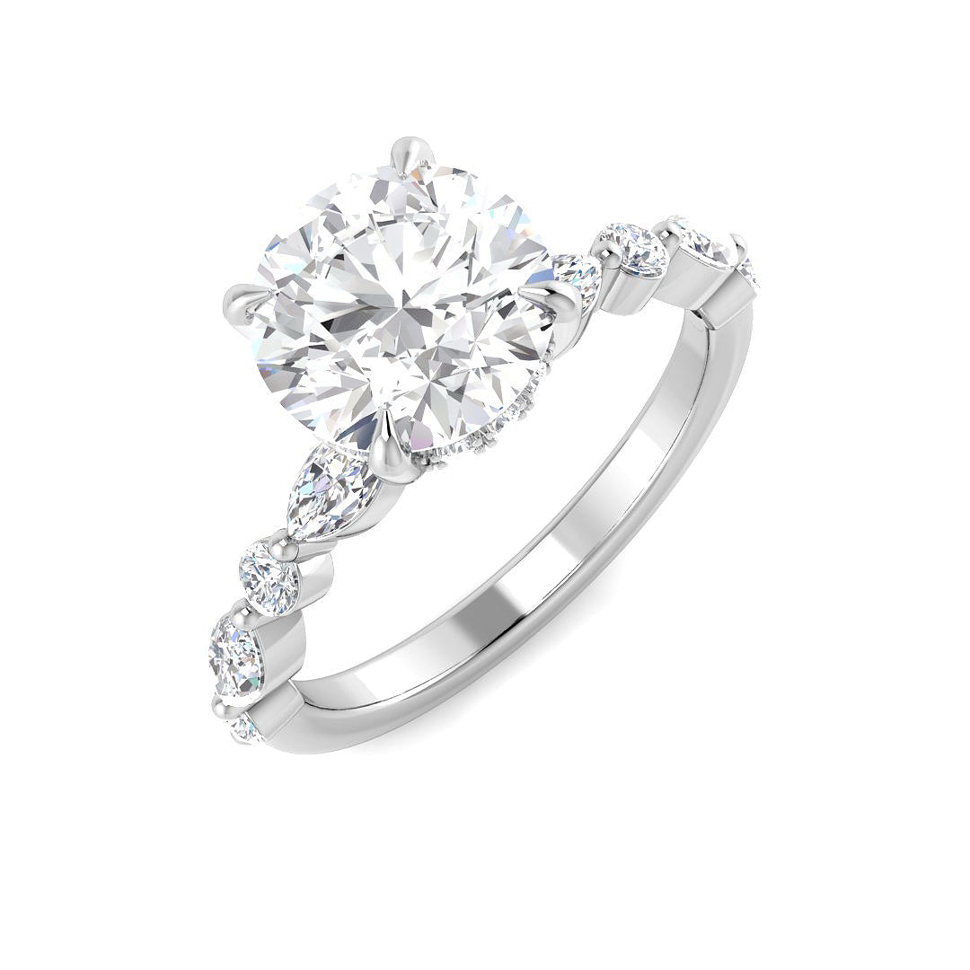 Platinum 2.57ct D VS1 Laboratory Grown CVD Ring