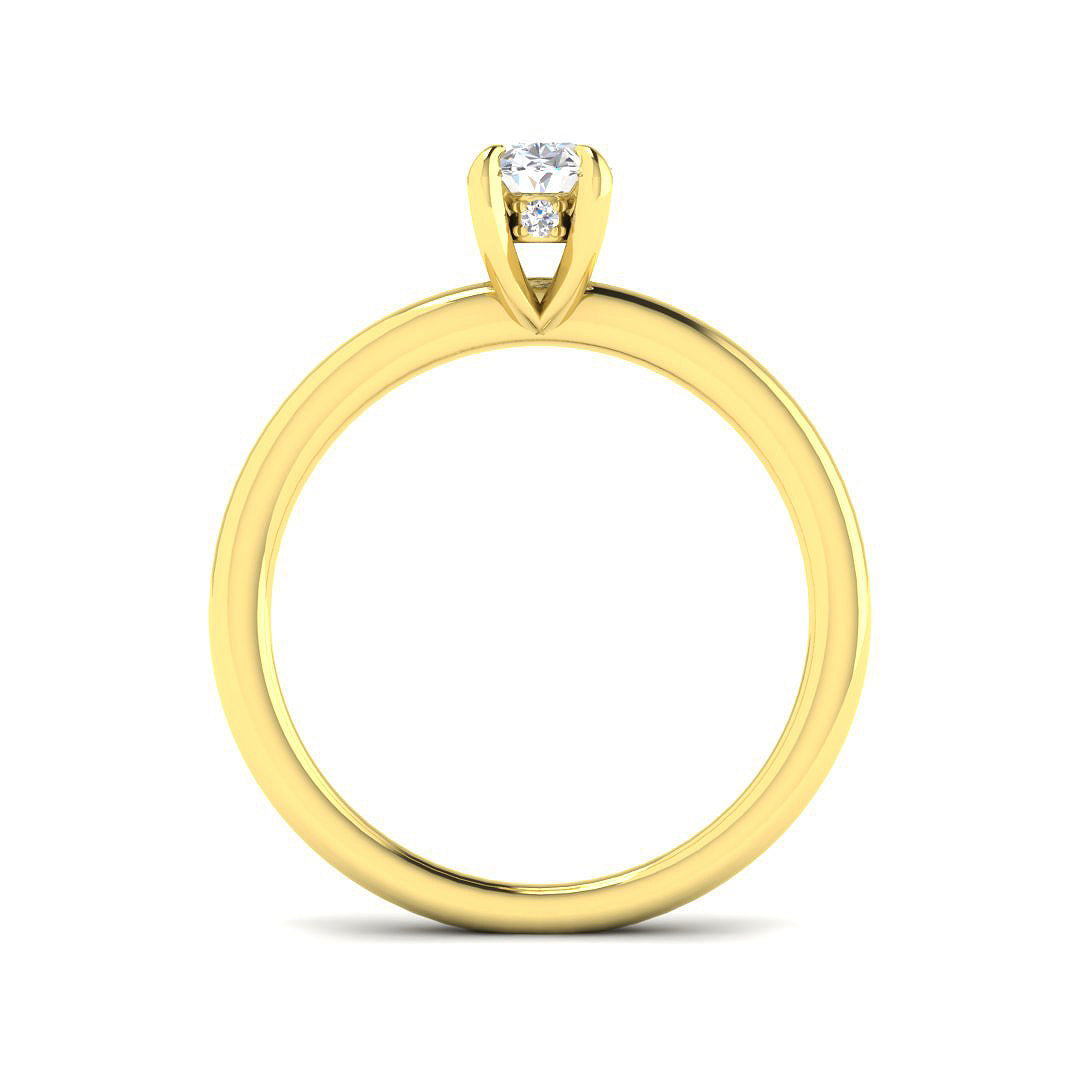 18ct Yellow Gold 0.65ct D SI1 Diamond Ring
