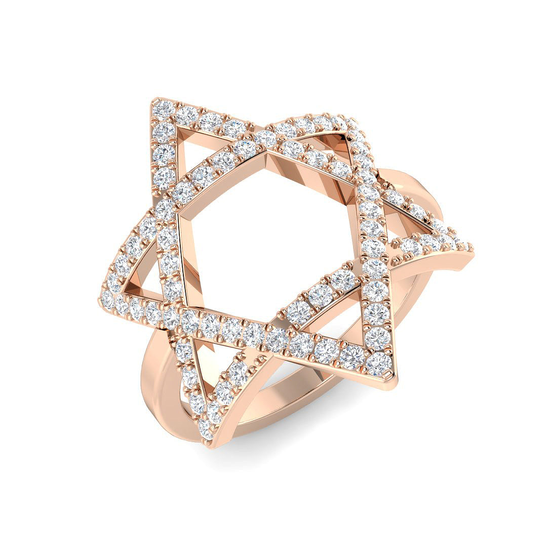 18ct Rose Gold 0.75ct Laboratory Grown CVD Ring