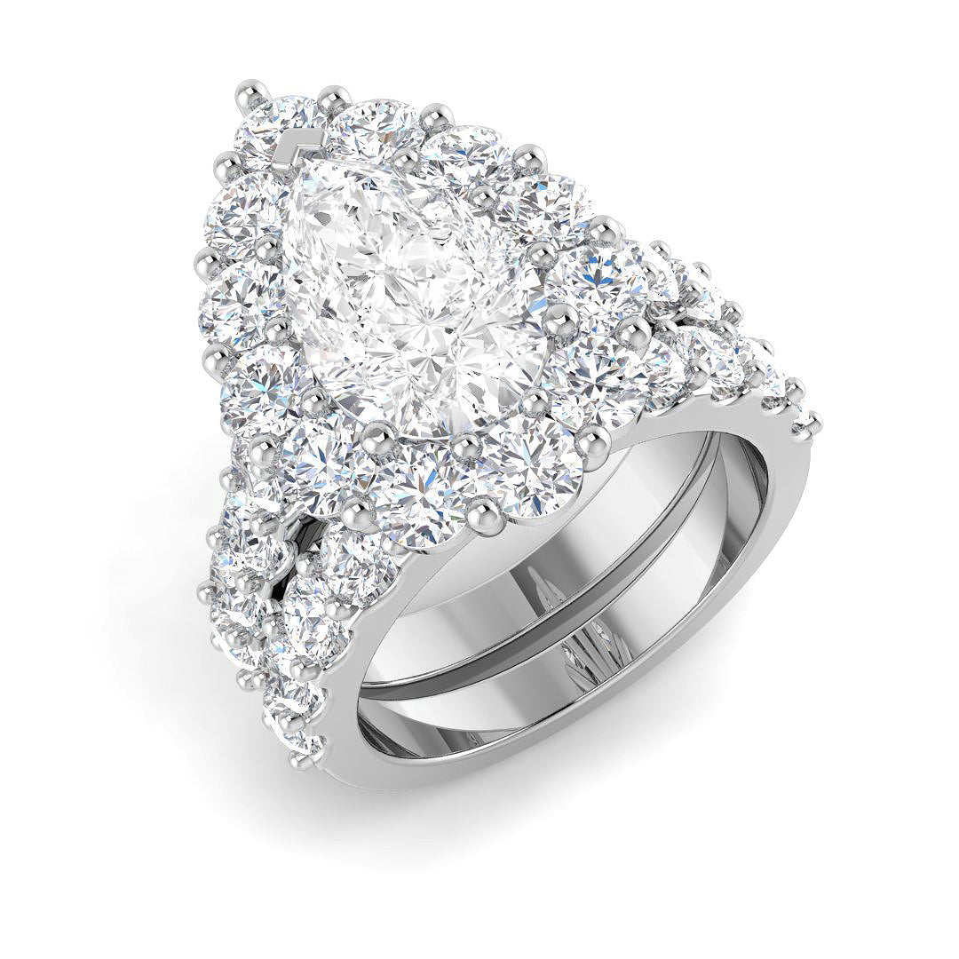 Platinum 6.95ct E VS2 Laboratory Grown CVD Ring