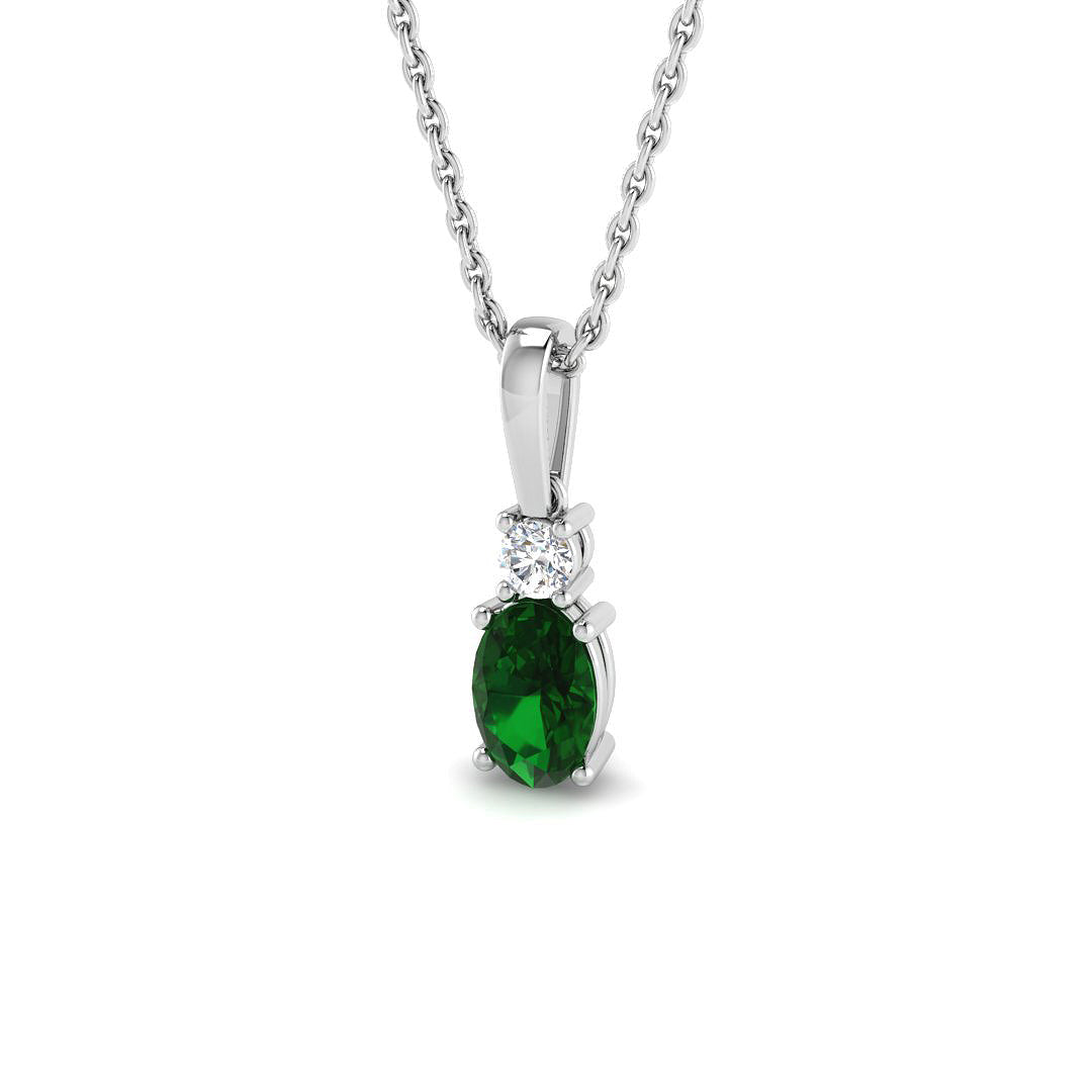 9ct White Gold 0.46ct G SI2 Diamond Pendant