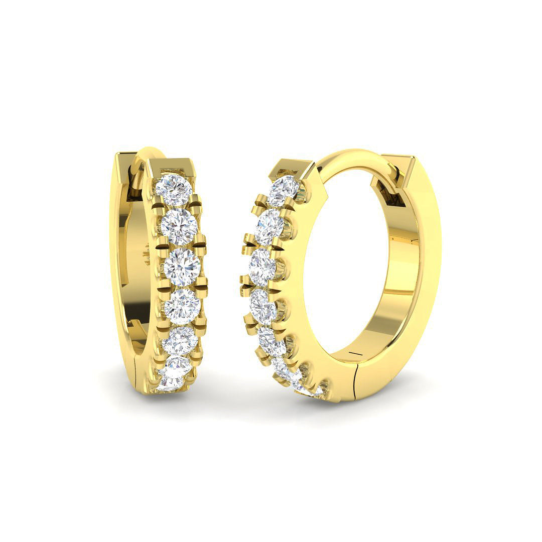 9ct Yellow Gold 0.12ct Laboratory Grown CVD Earrings