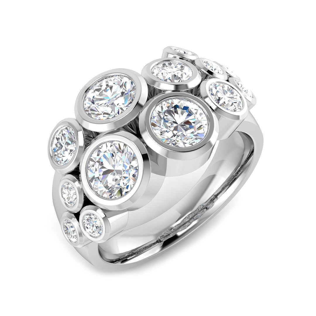 9ct White Gold 2.52ct Laboratory Grown CVD Ring