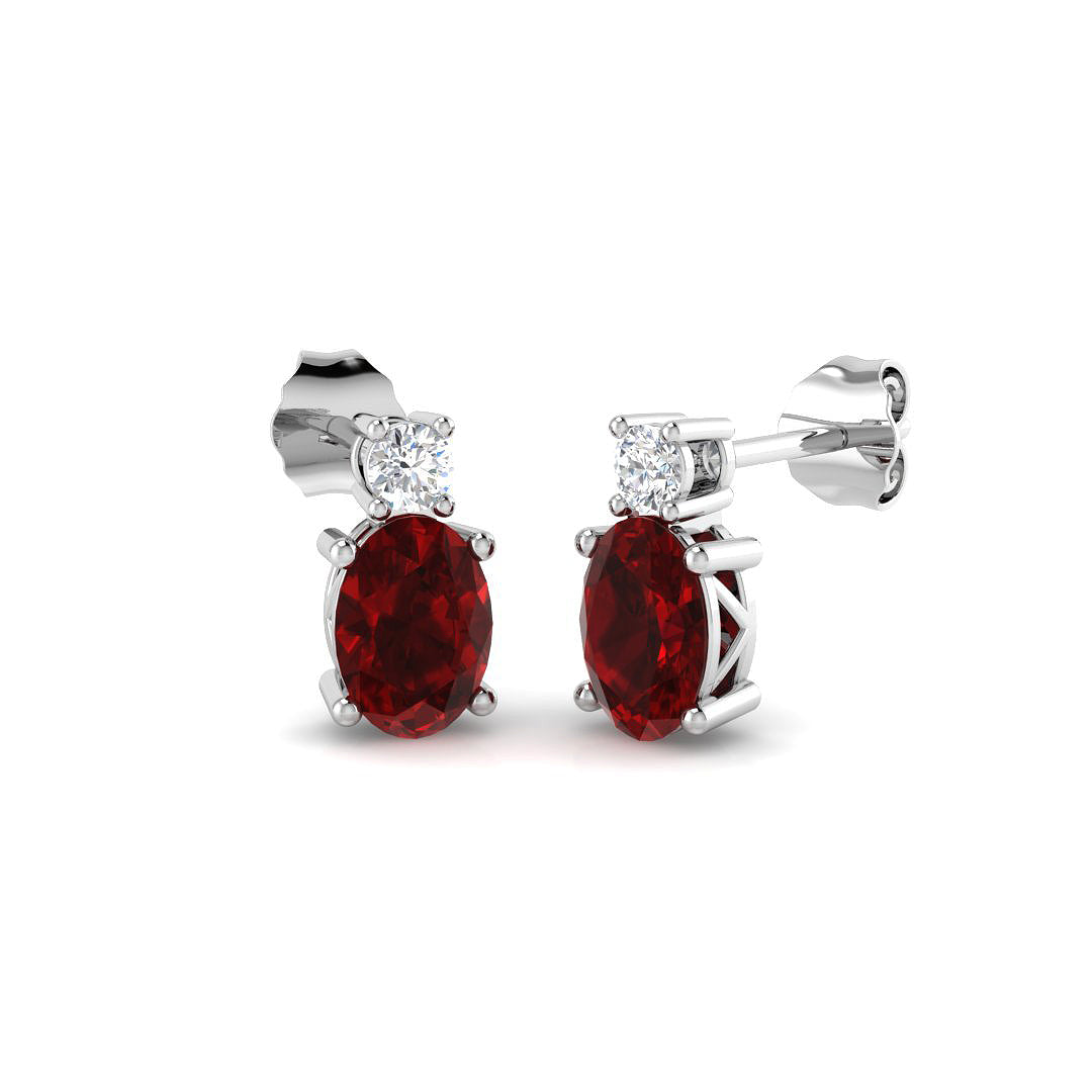 9ct White Gold 2.08ct G SI2 Diamond Earrings