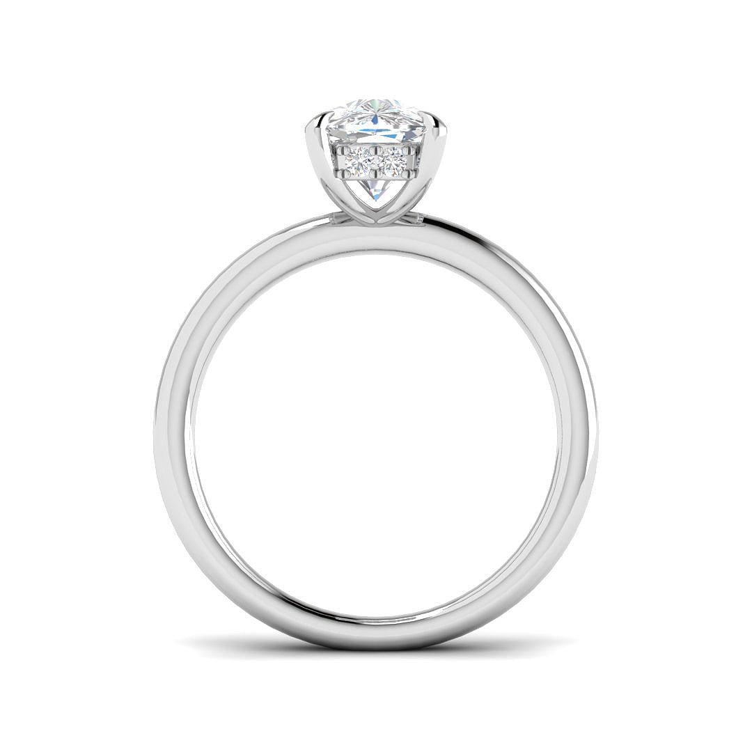 Platinum 2.14ct D VS2 Laboratory Grown CVD Ring