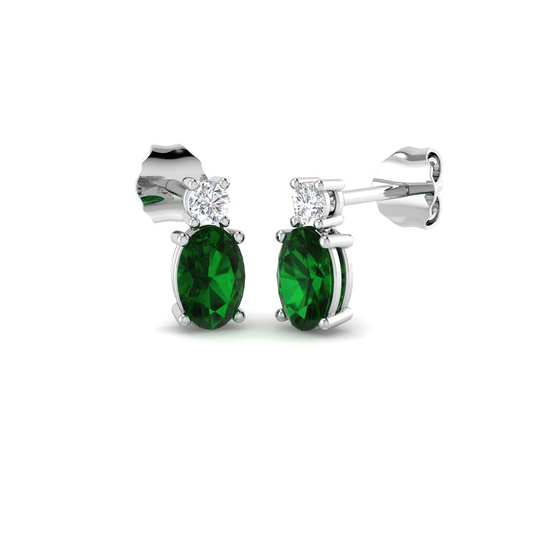 9ct White Gold 0.91ct G SI2 Diamond Earrings