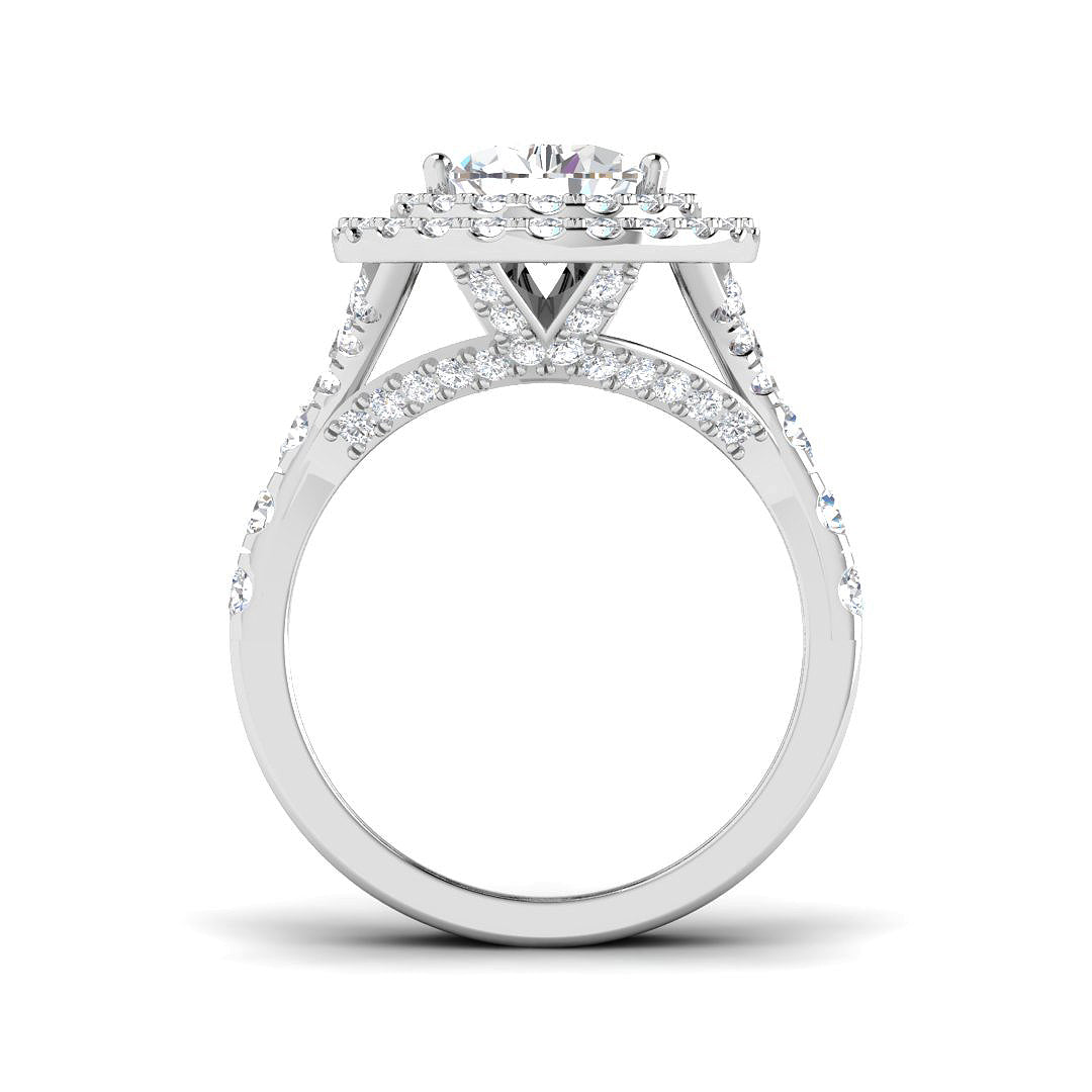 9ct White Gold 3.25ct D VS2 Laboratory Grown CVD Ring