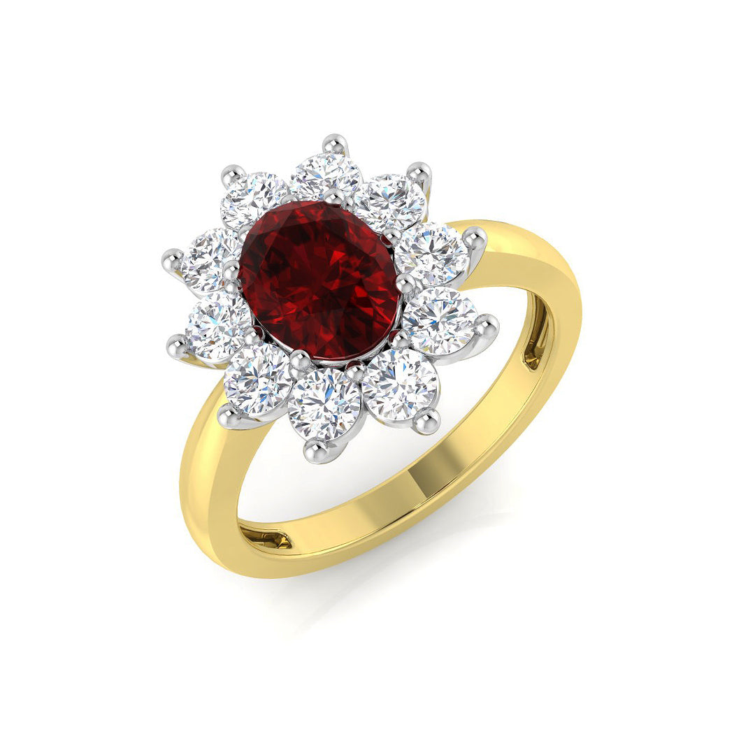 18ct Two-Tone Gold 2.44ct Ruby Ring