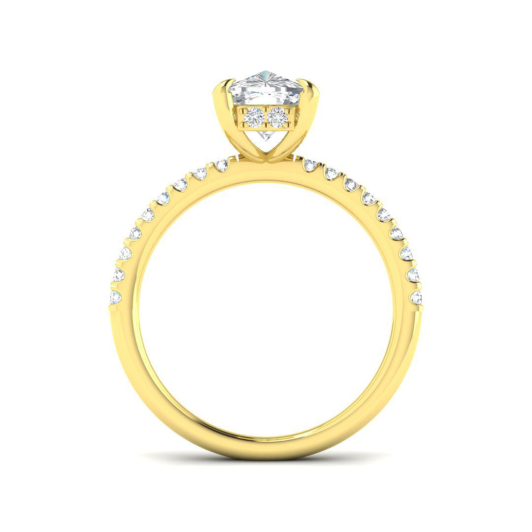 9ct Yellow Gold 2.33ct E VS1 Laboratory Grown CVD Ring