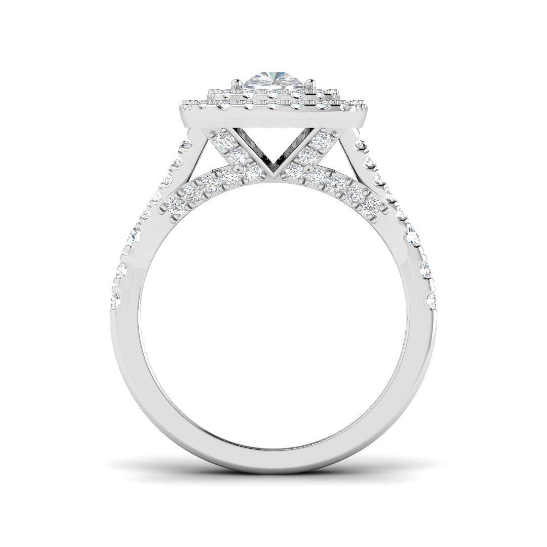 9ct White Gold 2.22ct E VS1 Laboratory Grown CVD Ring