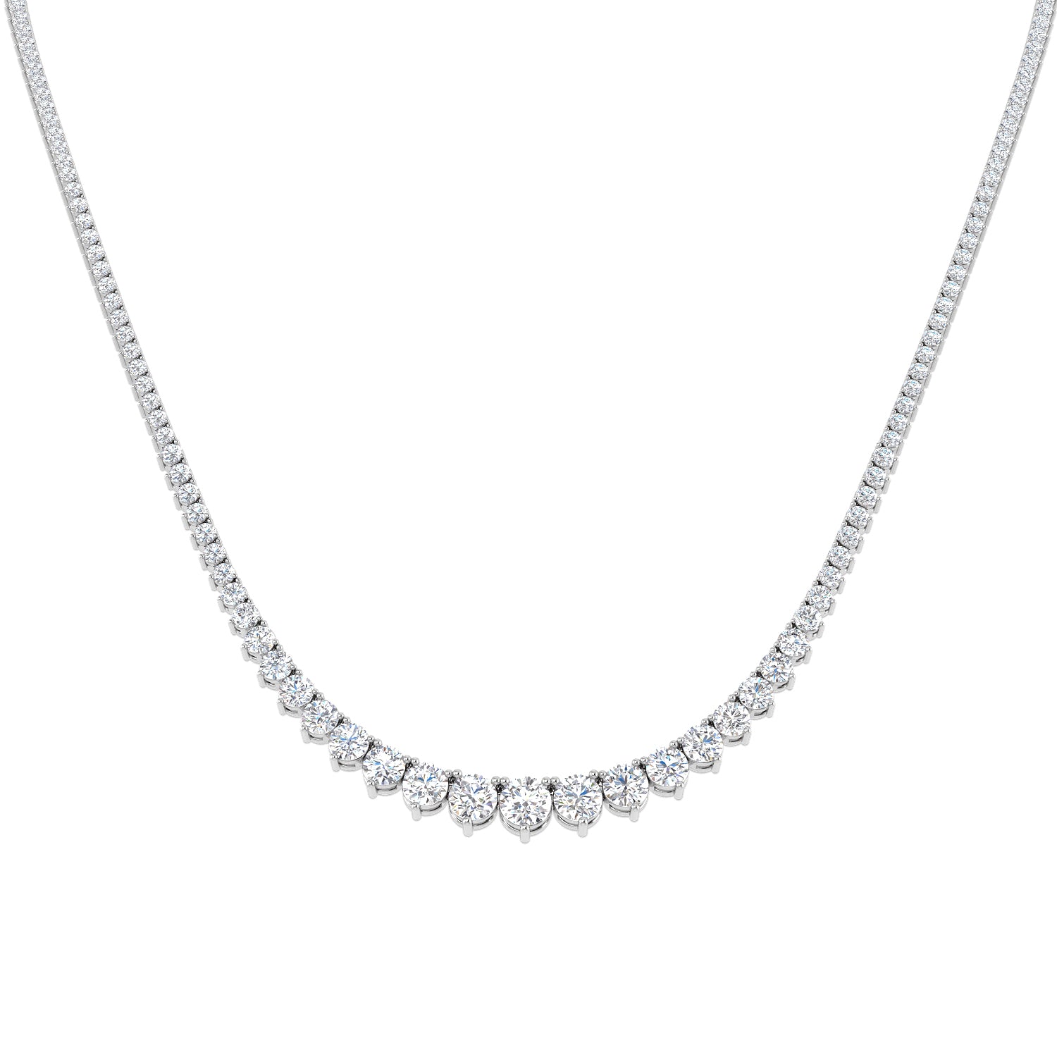 9ct White Gold 10.62ct Laboratory Grown CVD Necklace