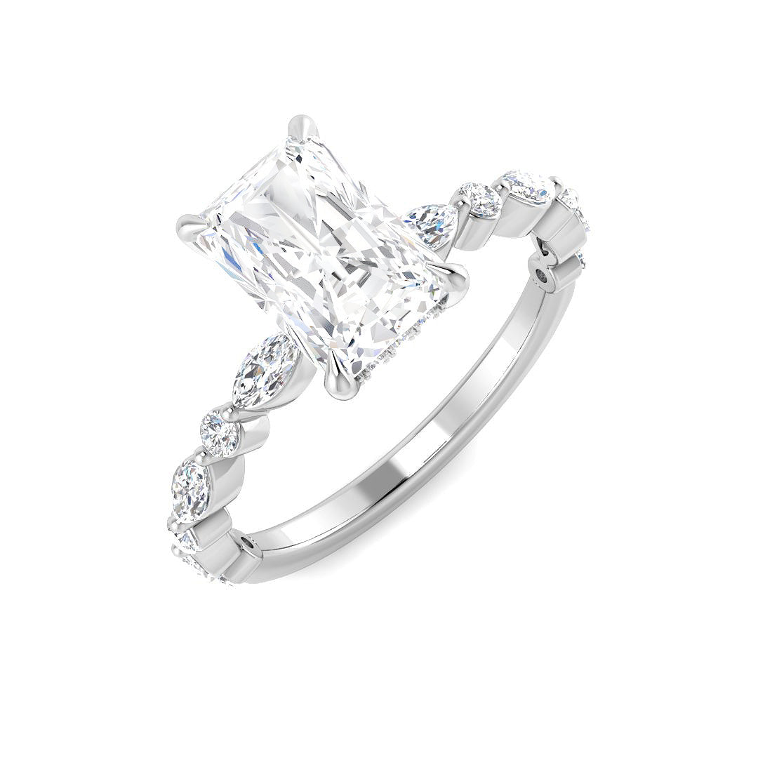 Platinum 1.96ct D VS2 Laboratory Grown CVD Ring