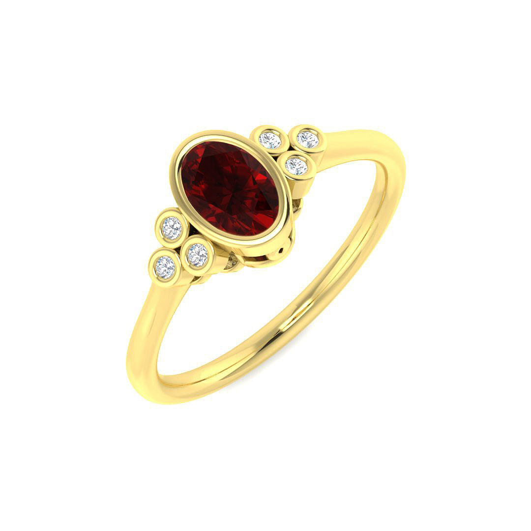 9ct Yellow Gold 0.53ct Ruby Ring