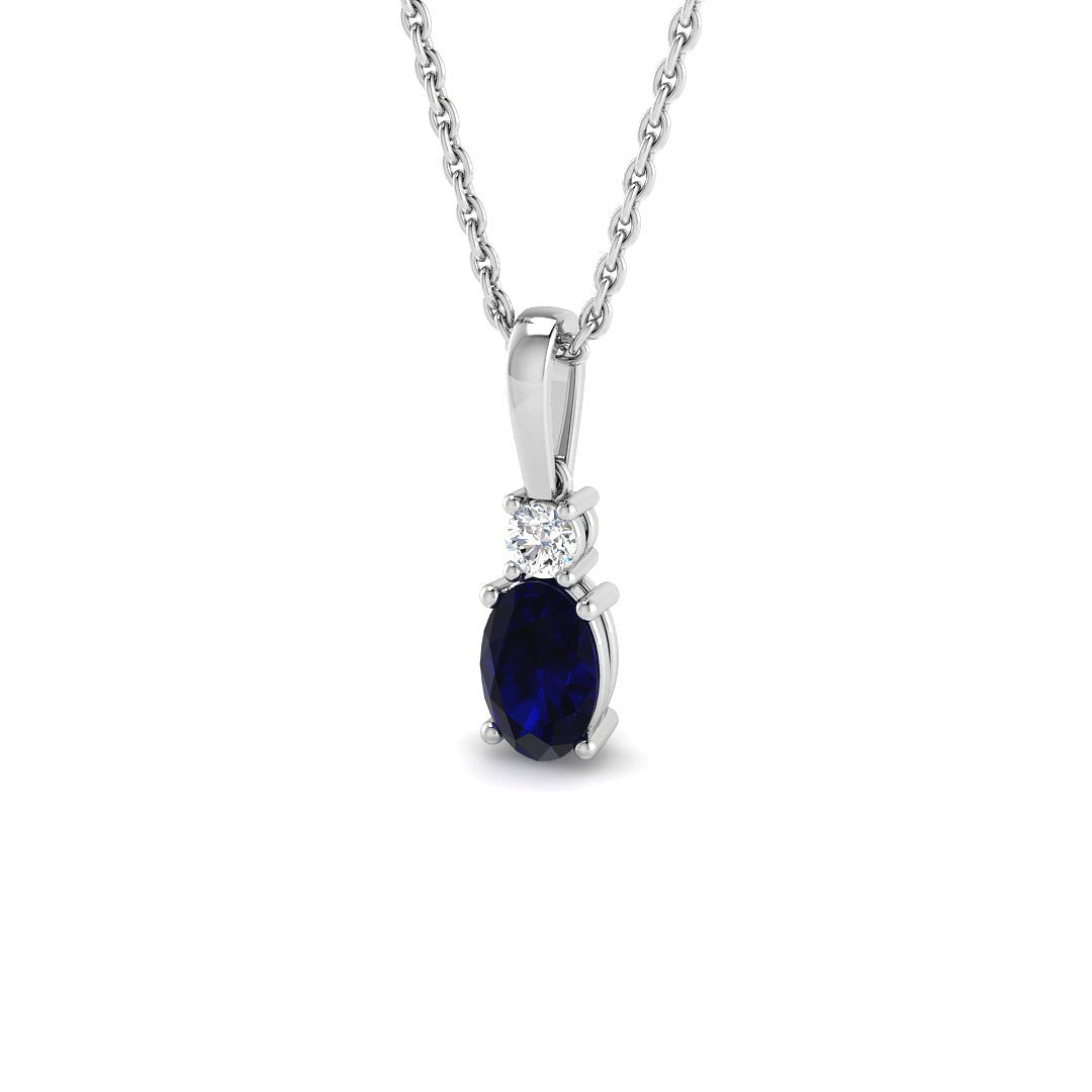 9ct White Gold 0.68ct G SI2 Diamond Pendant