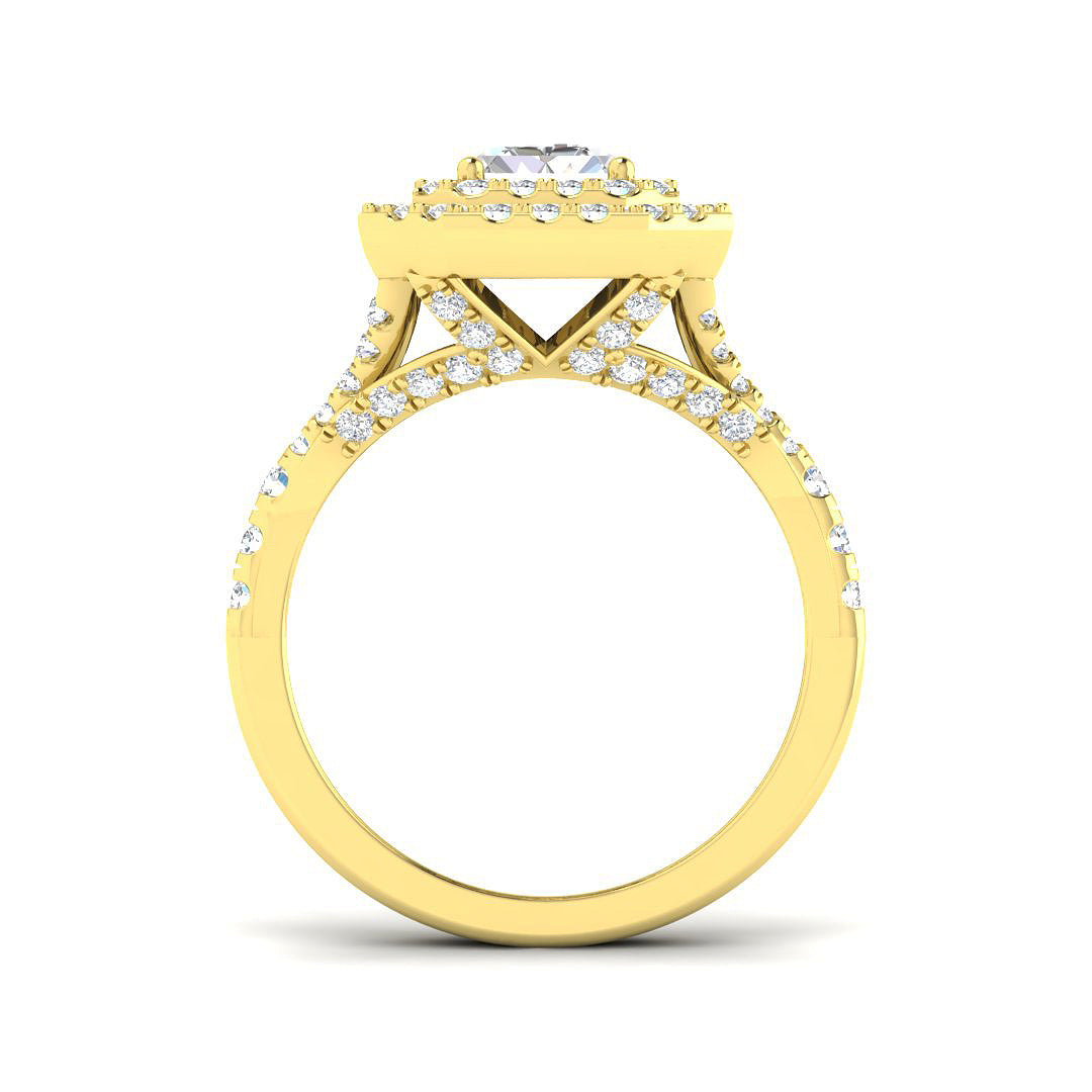 9ct Yellow Gold 2.72ct E VS2 Laboratory Grown CVD Ring